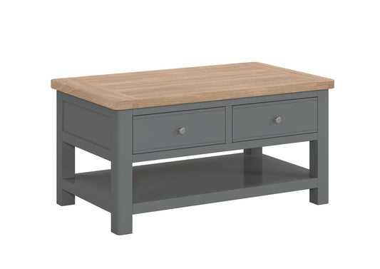 Table basse Camden en ardoise avec tiroirs