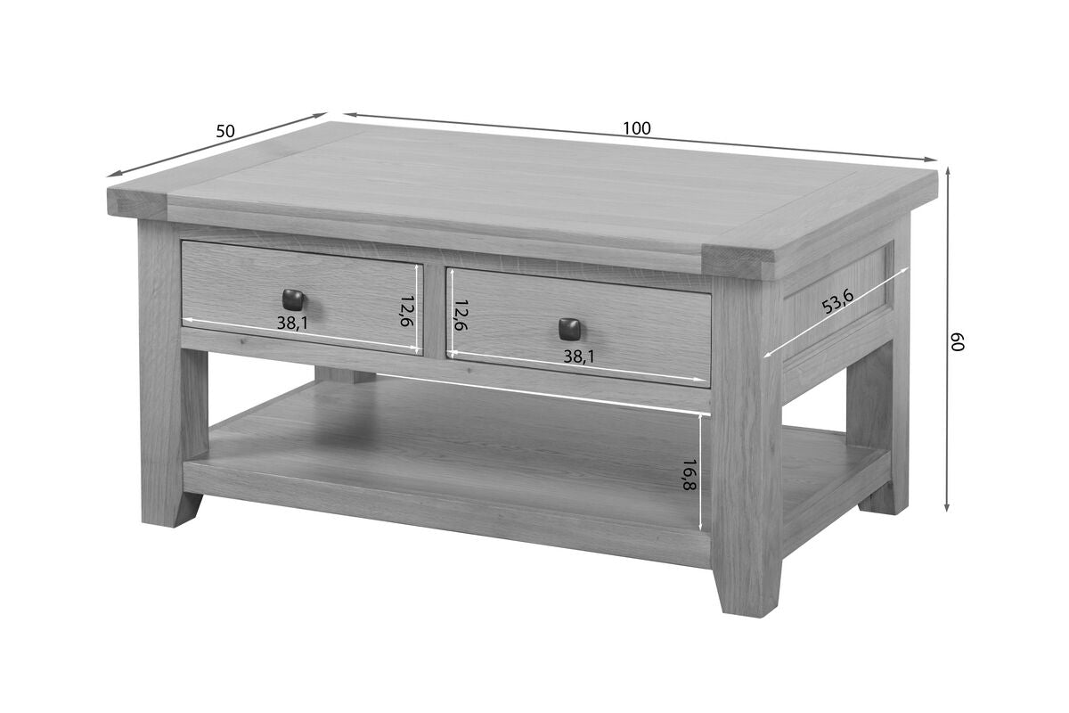 Cotswold Coffee Table 2 Drawers