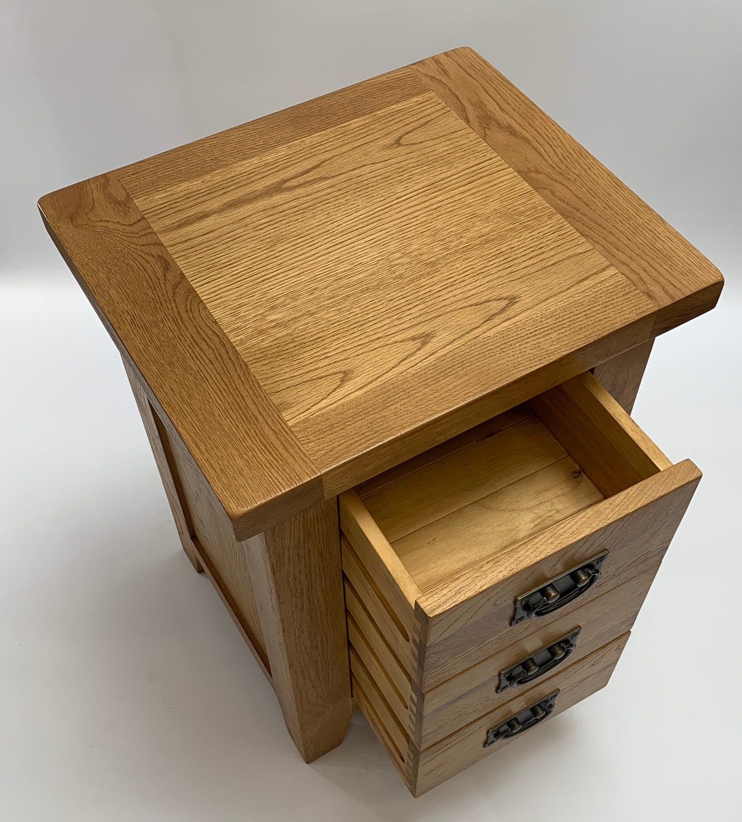 Rustic 3 Drawer Bedside