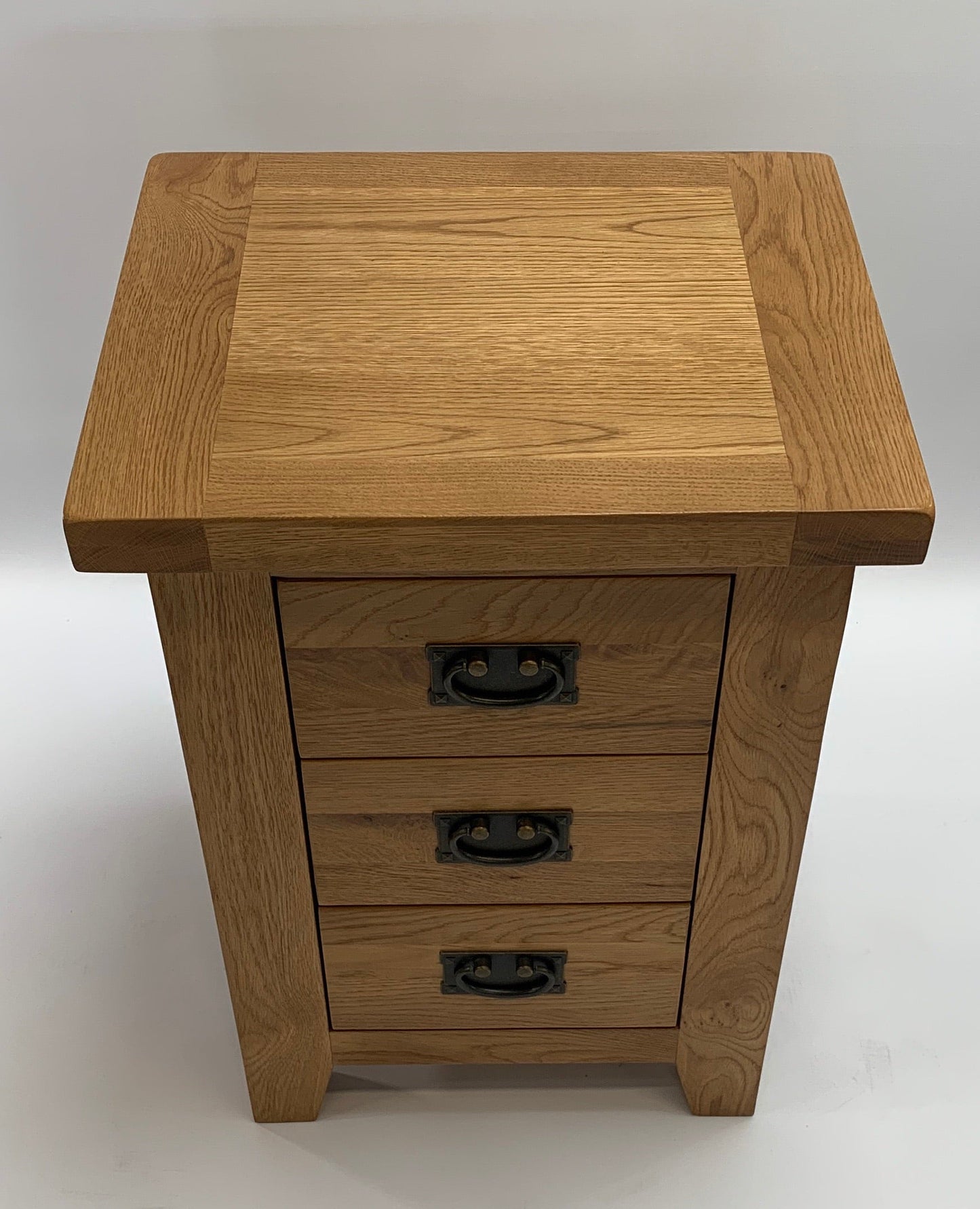 Rustic 3 Drawer Bedside