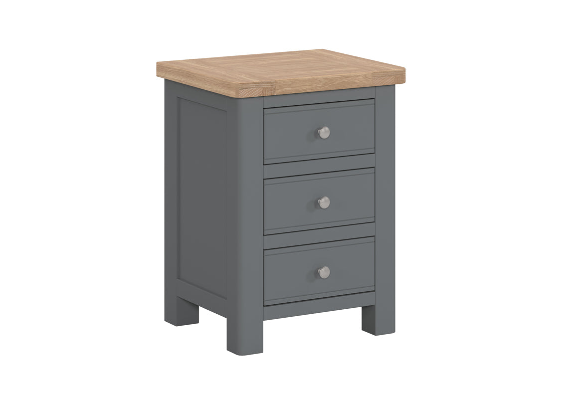 Camden Slate 3 Drawer Bedside