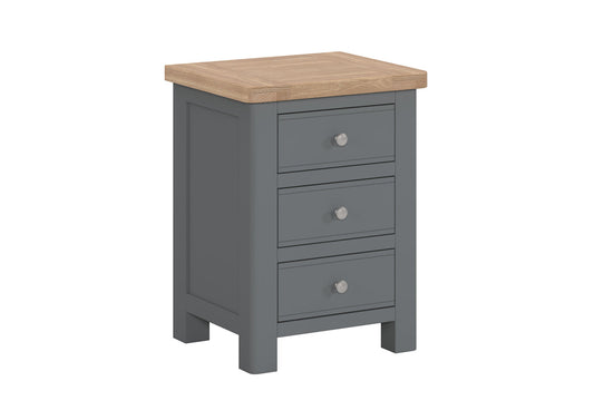 Camden Slate 3 Drawer Bedside