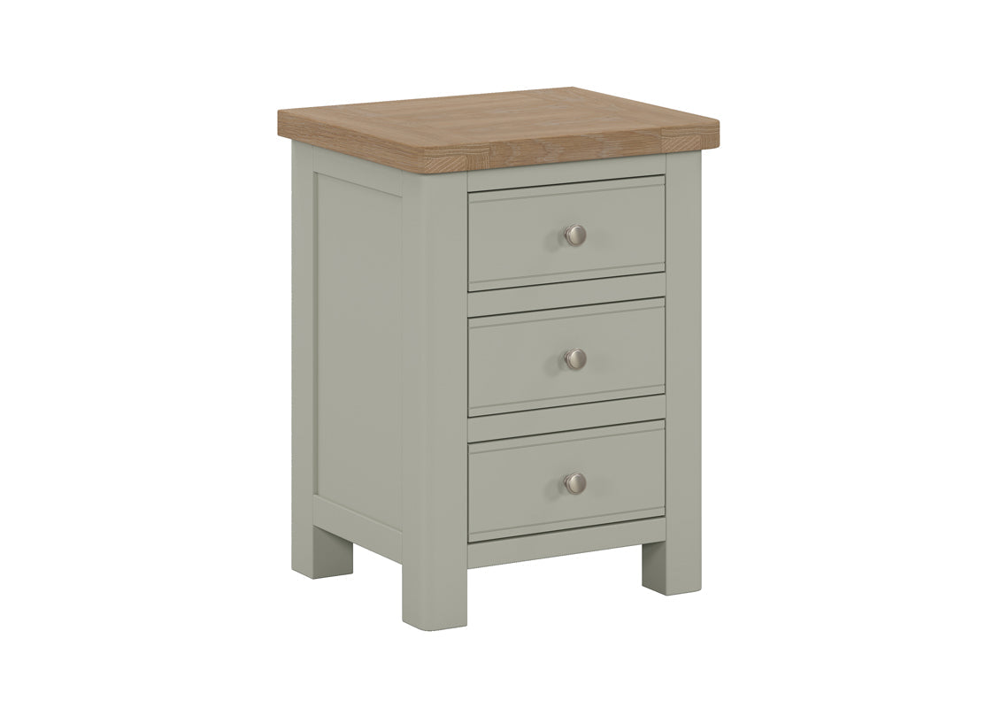 Camden Sage 3 Drawer Bedside Chest