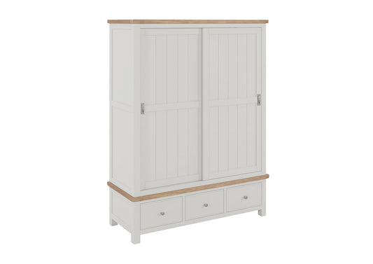 Camden Off White Large Wardrobe with Drawers