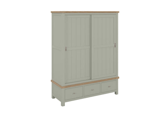 Camden Sage Large Wardrobe with Drawers