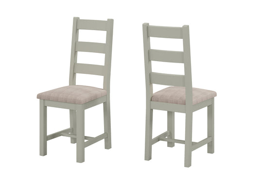 Camden Sage Ladderback Dining Chair with Fabric Seat