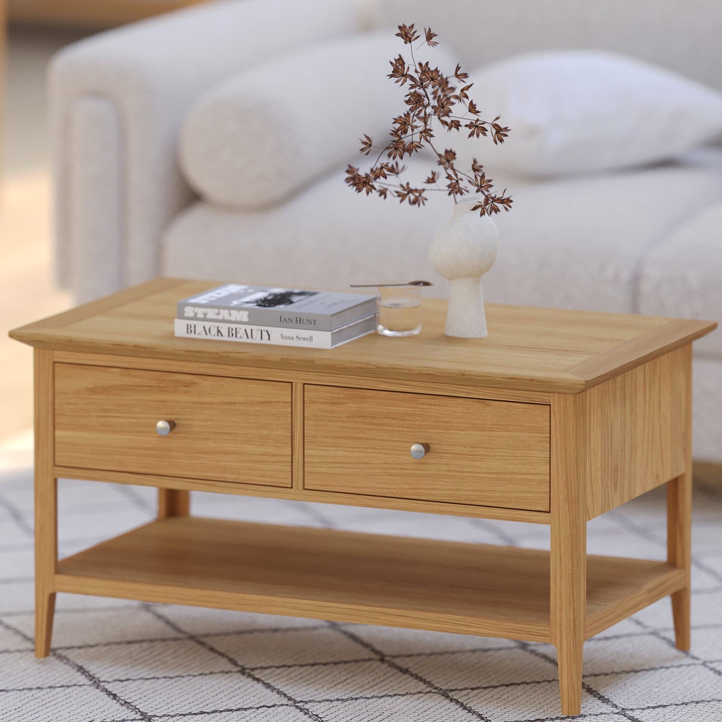 Waverley 2 Drawer Coffee Table with Shelf