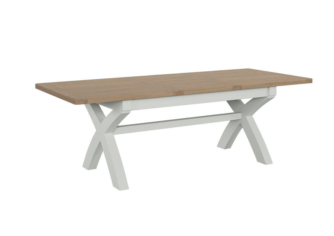 Camden Off White Cross-Leg Extending Dining Table 180cm - 240cm