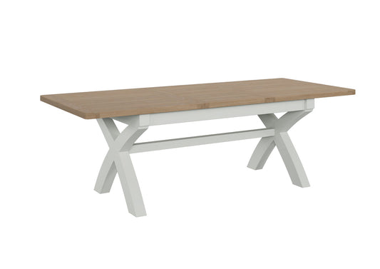 Camden Off White Cross-Leg Extending Dining Table 180cm - 240cm