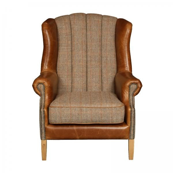 Fauteuil à oreilles cannelées