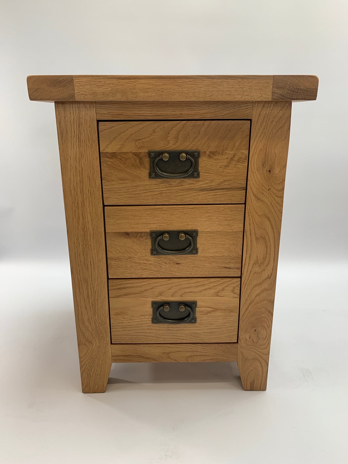 Rustic 3 Drawer Bedside