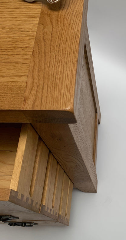 Rustic 3 Drawer Bedside