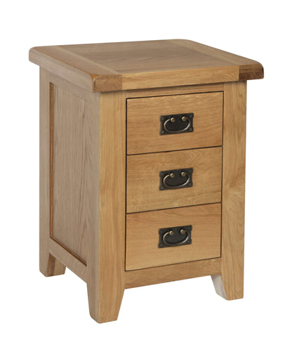 Rustic 3 Drawer Bedside